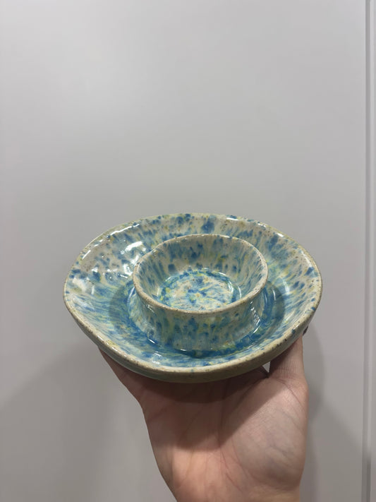 blue chip & dip platter