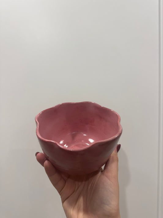 pink flower bowl