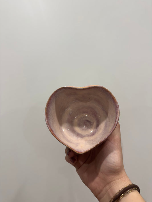 light pink heart bowl